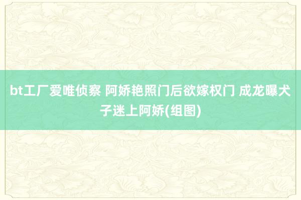 bt工厂爱唯侦察 阿娇艳照门后欲嫁权门 成龙曝犬子迷上阿娇(组图)