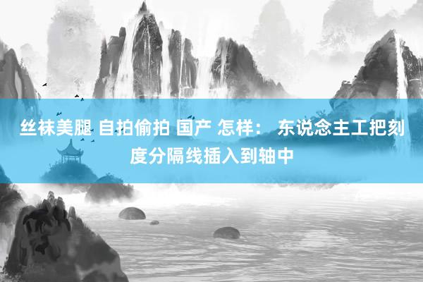 丝袜美腿 自拍偷拍 国产 怎样： 东说念主工把刻度分隔线插入到轴中