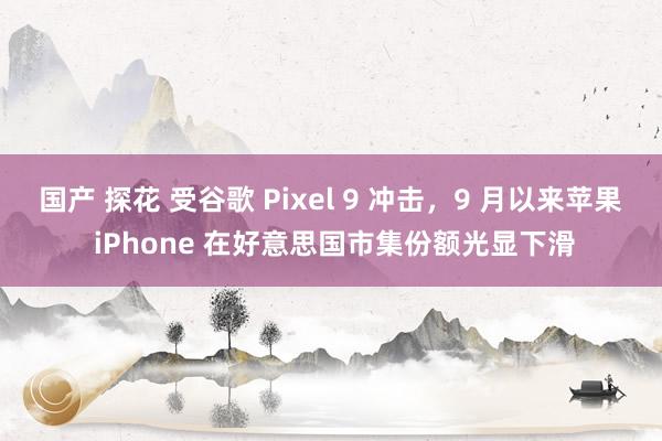 国产 探花 受谷歌 Pixel 9 冲击，9 月以来苹果 iPhone 在好意思国市集份额光显下滑