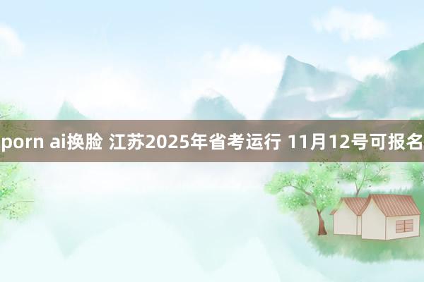 porn ai换脸 江苏2025年省考运行 11月12号可报名