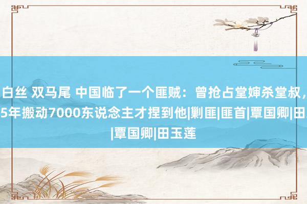 白丝 双马尾 中国临了一个匪贼：曾抢占堂婶杀堂叔，1965年搬动7000东说念主才捏到他|剿匪|匪首|覃国卿|田玉莲